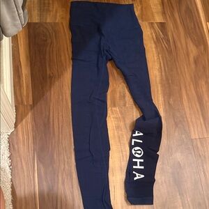 Lululemon athletica Navy Blue ALOHA Leggings
